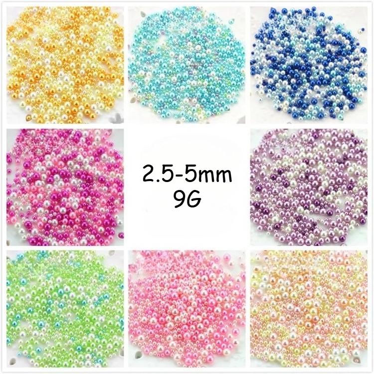 Mix Style Resin Rhinestone AB Pearls Half Round Flatback Beads AB Color Resin Rhinestones For Crafts Nail Art DIY Decoration