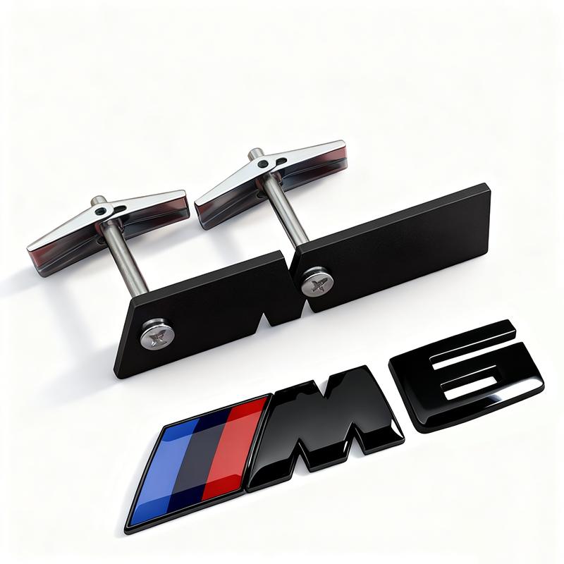 Car Front Grille M Badge Emblem Decoration Accessories Sticker For BMW M E46 E90 E60 F30 F10 E39 E36 F20 G30 G20 E87 E92 E91 E30 pdzr82
