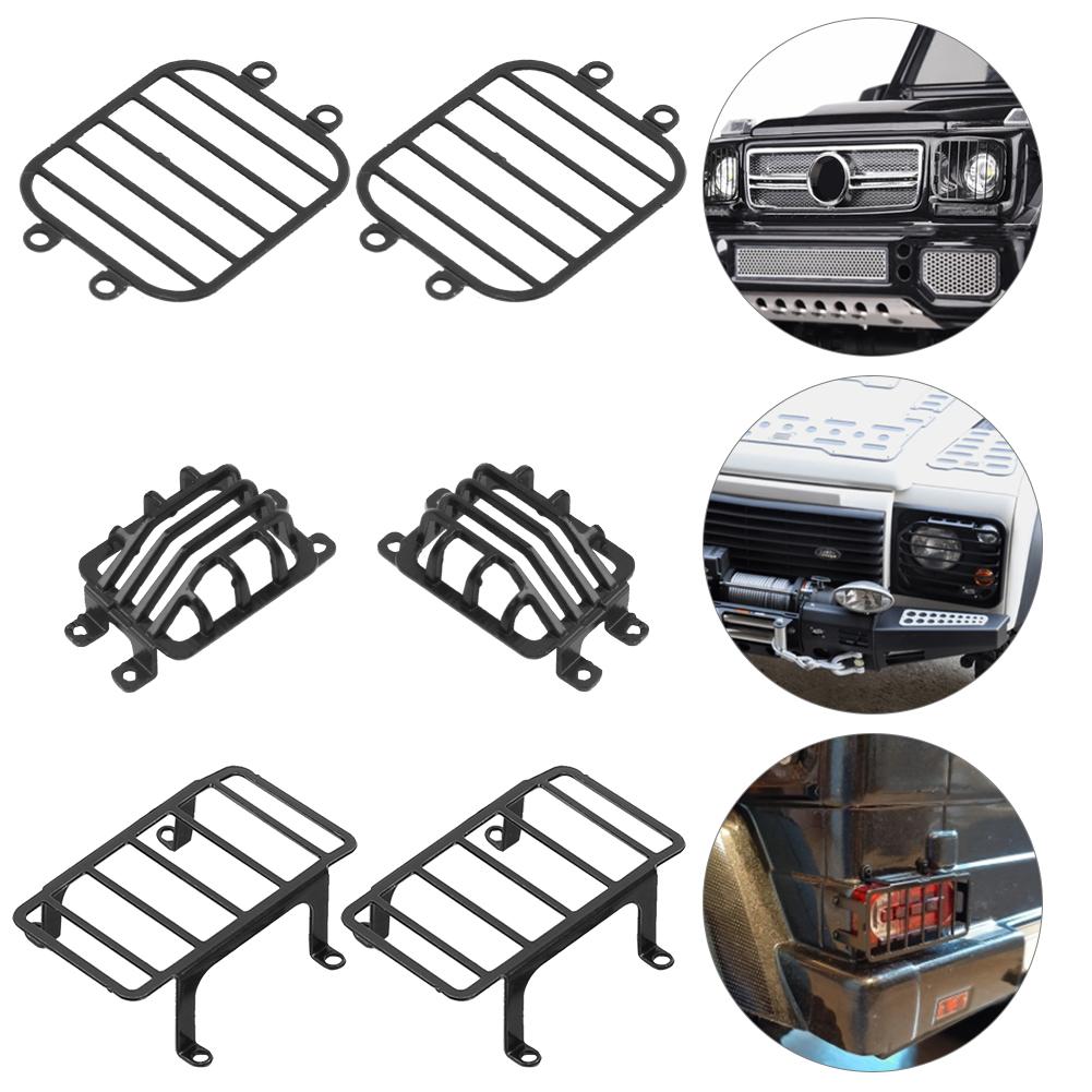 6pcs Set Headlight Cover Rear Side Lamp Guard Kit Fit for TRAXXAS TRX‑4 G500 TX‑6 G63 1 10 RC Car