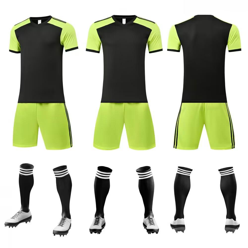 Youth and Adult Team Sports Jerseys: Short-sleeved Football and Training Sets for School Students