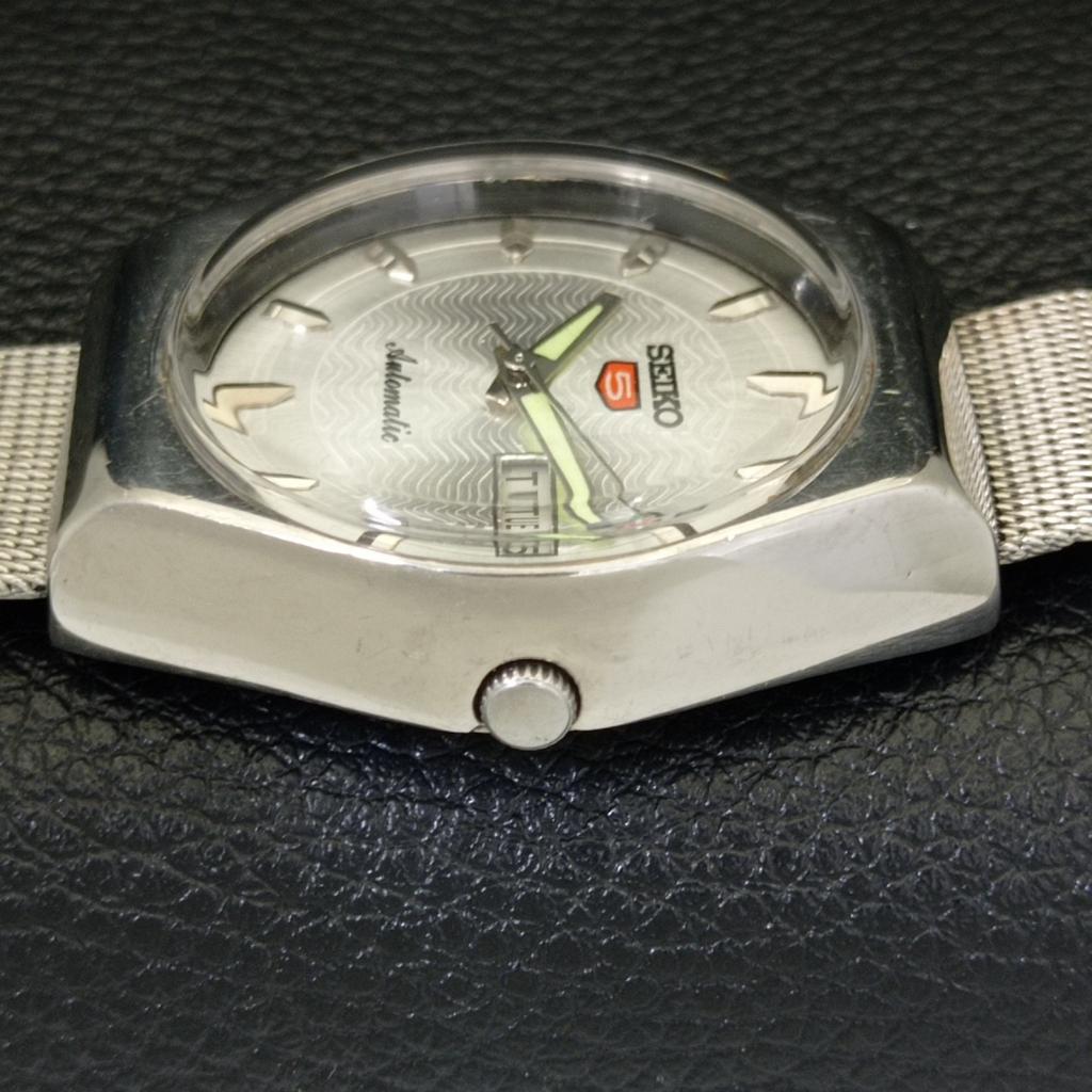 SEIKO 5 AUTOMATIC VINTAGE JAPAN 6309A MENS SILVER COLOR DIAL WATCH a701281-5 R206a-a701281