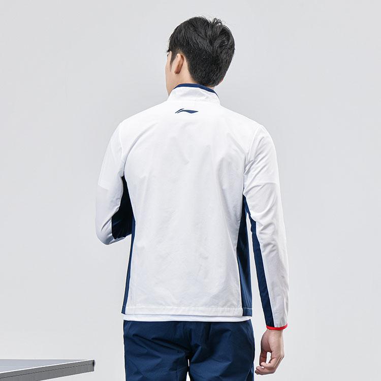 Li Ning Outdoor Casual Sports Zip Stand Collar Long Sleeve Jacket Unisex Jacket Standard-White AYYT001-1