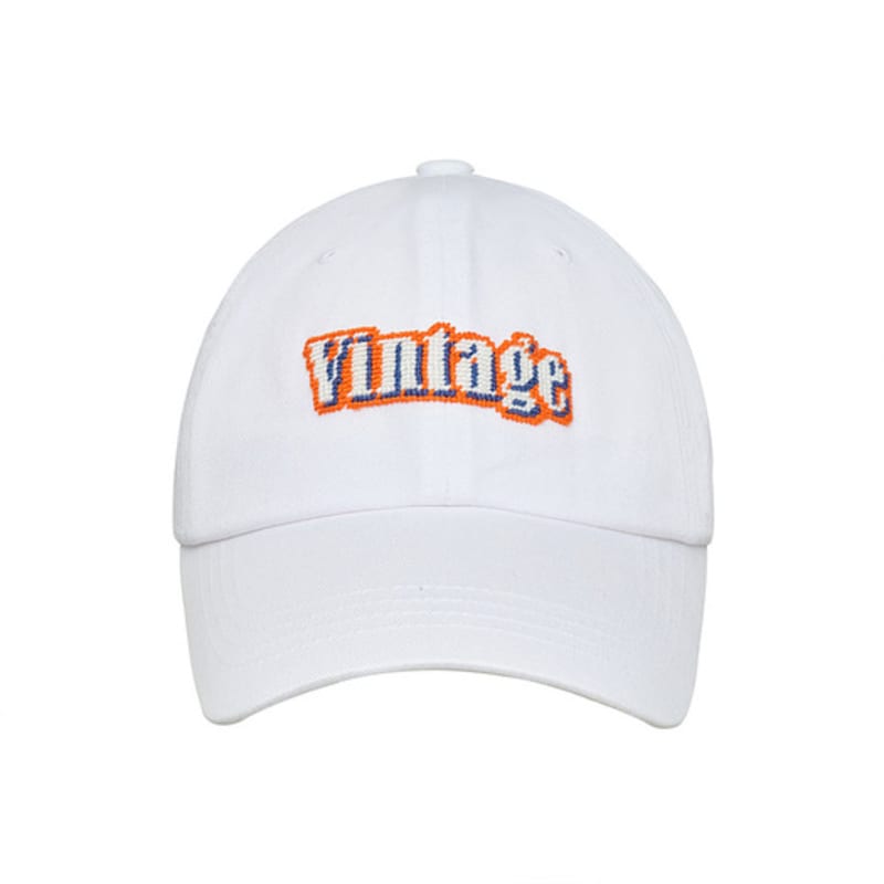 

LOLONG VINTAGE NEEDLEPOINT HAT - WHITE FREE