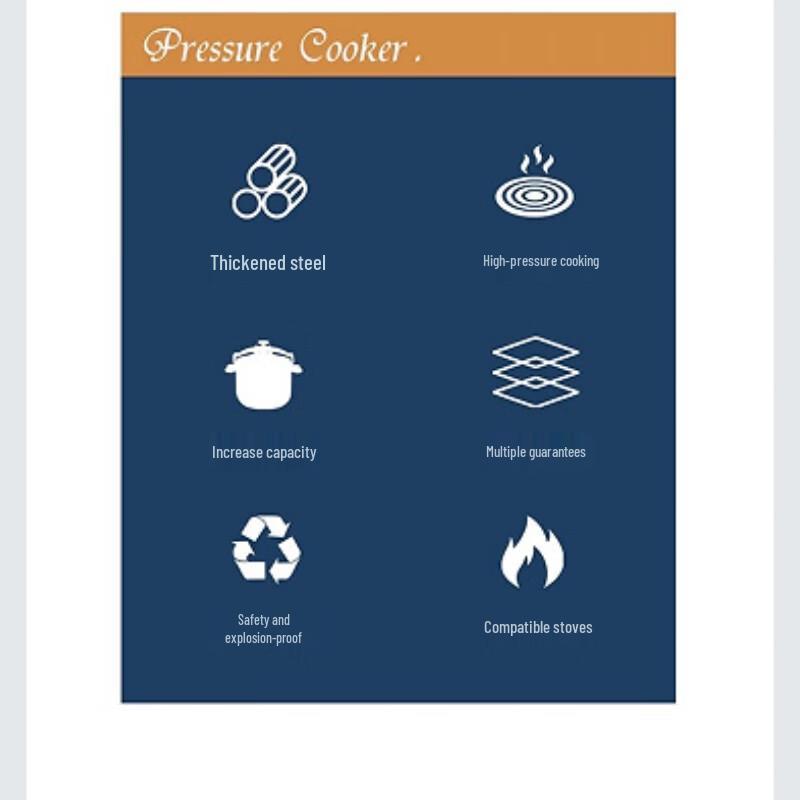 HCX Commercial 18L 304 Stainless Steel Pressure Cooker