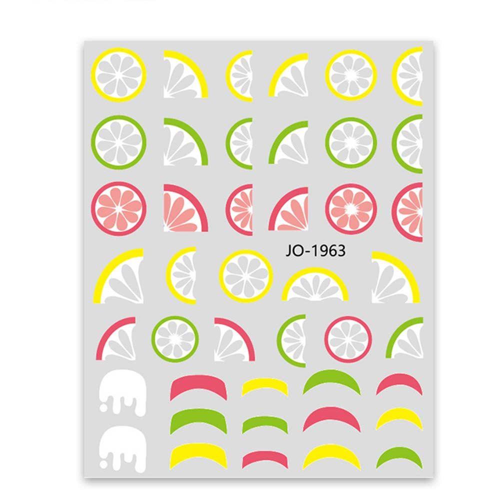 Decoration Transfer Slider Watermelon Nail Decal Peach Nail Foil Cherry Pattern Fruit Nail Sticker