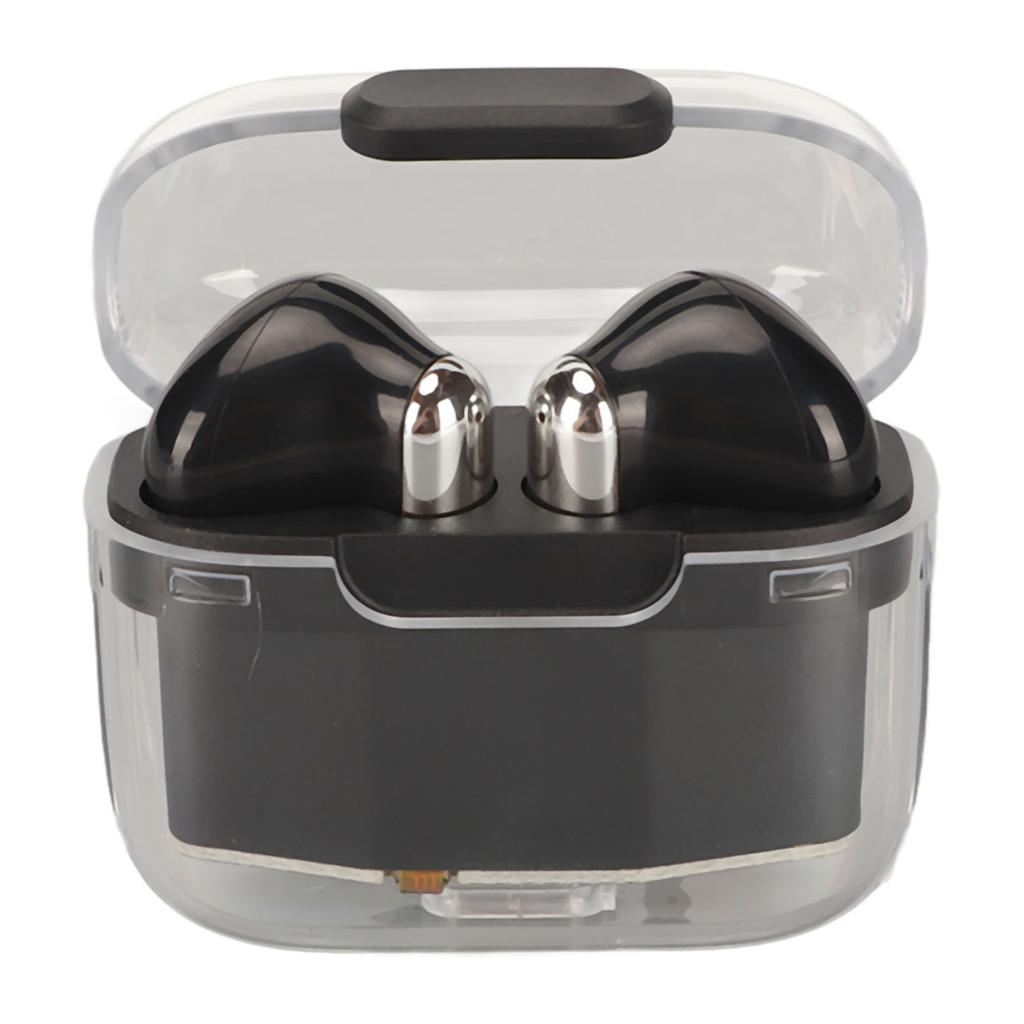 Language Translator Earbuds Bluetooth 5.3 Support 144 Languages Wireless Translator Earphone with Transparent Case Black