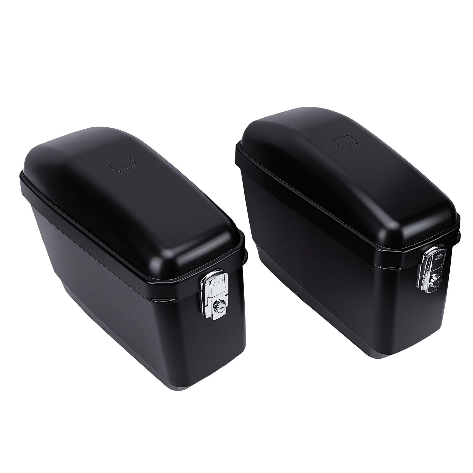 Motorcycle Hard Saddle Bags 45L Hard Box Luggage Bag with Lock Motorcycle Trunk Side Storage Carrier