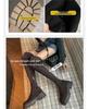 Damen Europäischer & Amerikanischer Stil Dicksohlige Schlankmachende Overknee Langstiefel