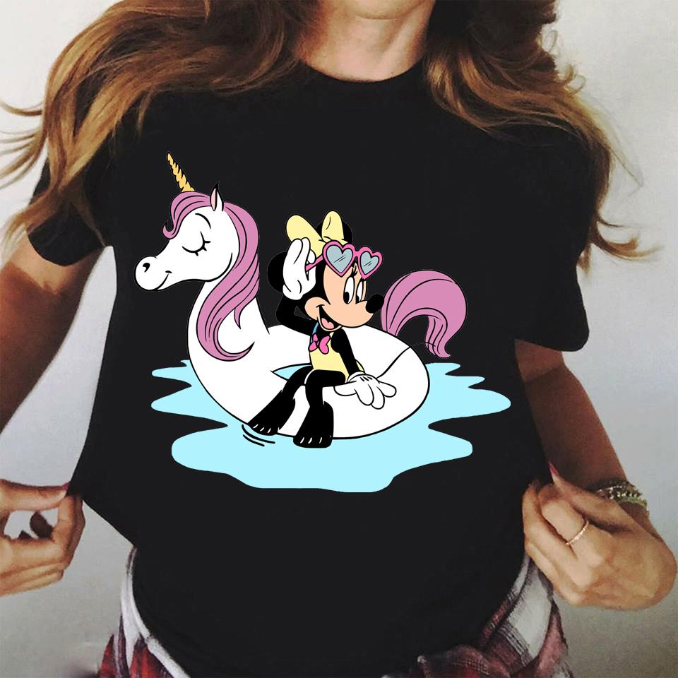 2025 Disney Mickey Mouse T-Shirt Cute Harajuku Ullzang Fashion Top Family Parent-Child Top 100% Pure Cotton Printed T-shirt