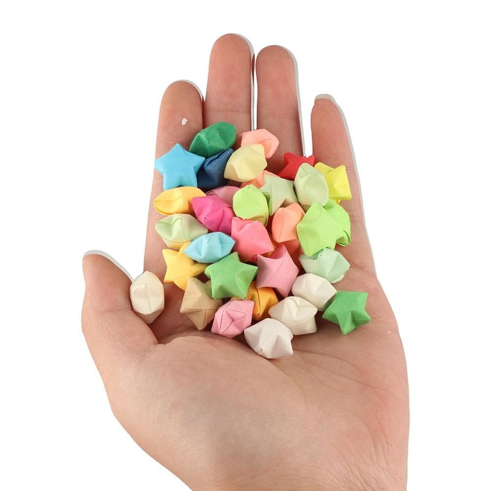 Finish Product Finished Origami Star Colorful Wishing Bottle Paper Star  Home Decoration