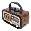Retro Radio with   Spker Memory Card USB Playback Solar Battery Powered Rechargble Portable AM FM Radio for Outdoor Camping