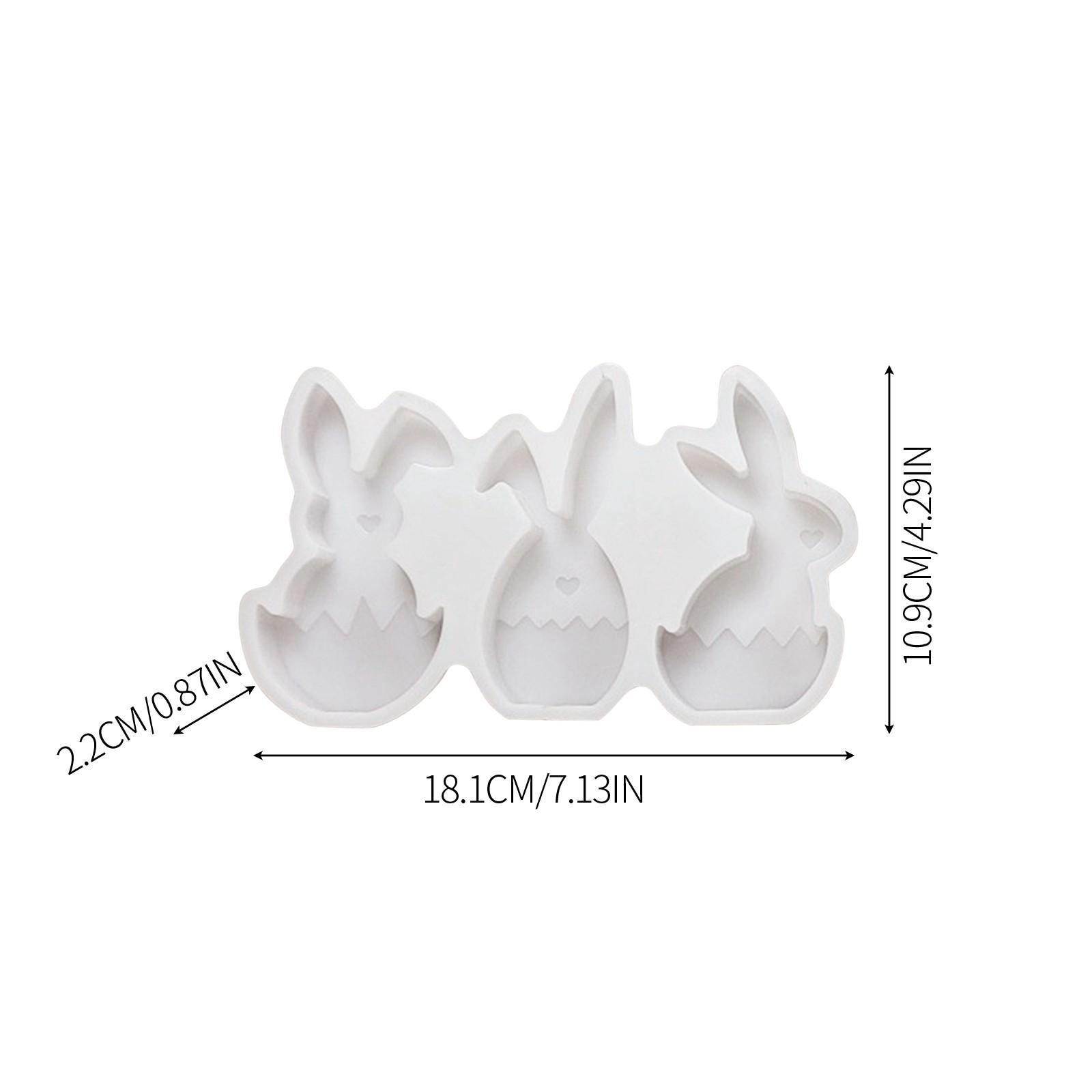 Пасхальный милый кролик Силиконовая форма для выпечки Комбинация Украшение Цемент Гипс DIY Силиконовая форма Пасхальная форма Кухонные принадлежности