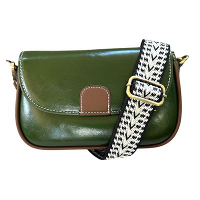 Nico Nimo Faux Leather Shoulder Bag, Mini Bag, Crossbody Bag, Square Bag, Vintage Style, Casual, Wide Strap, Adjustable Shoulder Strap, One-Shoulder