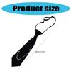 Aesthetic Hiphop Punk Metal Chain Necktie Student Japanese Pre Tied Adjustable Black Ties for Uniform School Shirt
