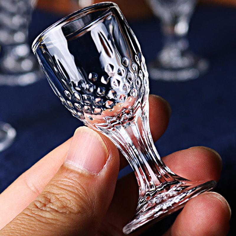 Wine Glass Set of 6 Spirits Cup Luxury Sets Diamond Painting Cocktail Drinking Glass Drinkware Transparent Household Shot Glass