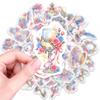 50 European Dream Stickers, Watercolor Retro Rose Romantic Hand Account Decoration Diy Material Stickers