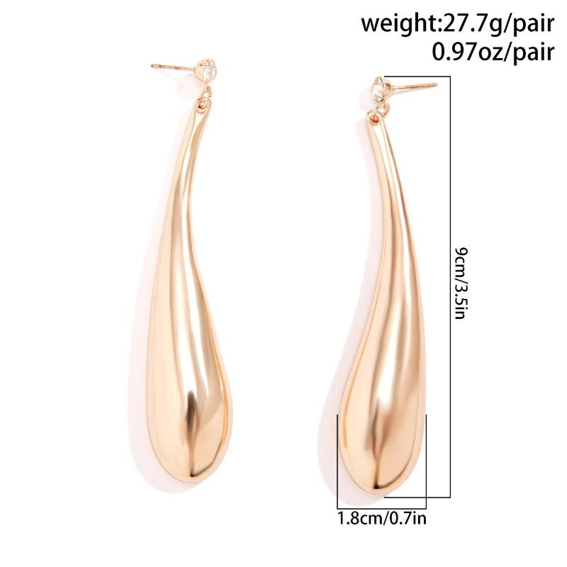 Exaggerated Punk Style Big Water Drop Pendant Necklace Fashiontrendy Geometric Metal Clavicle Chain