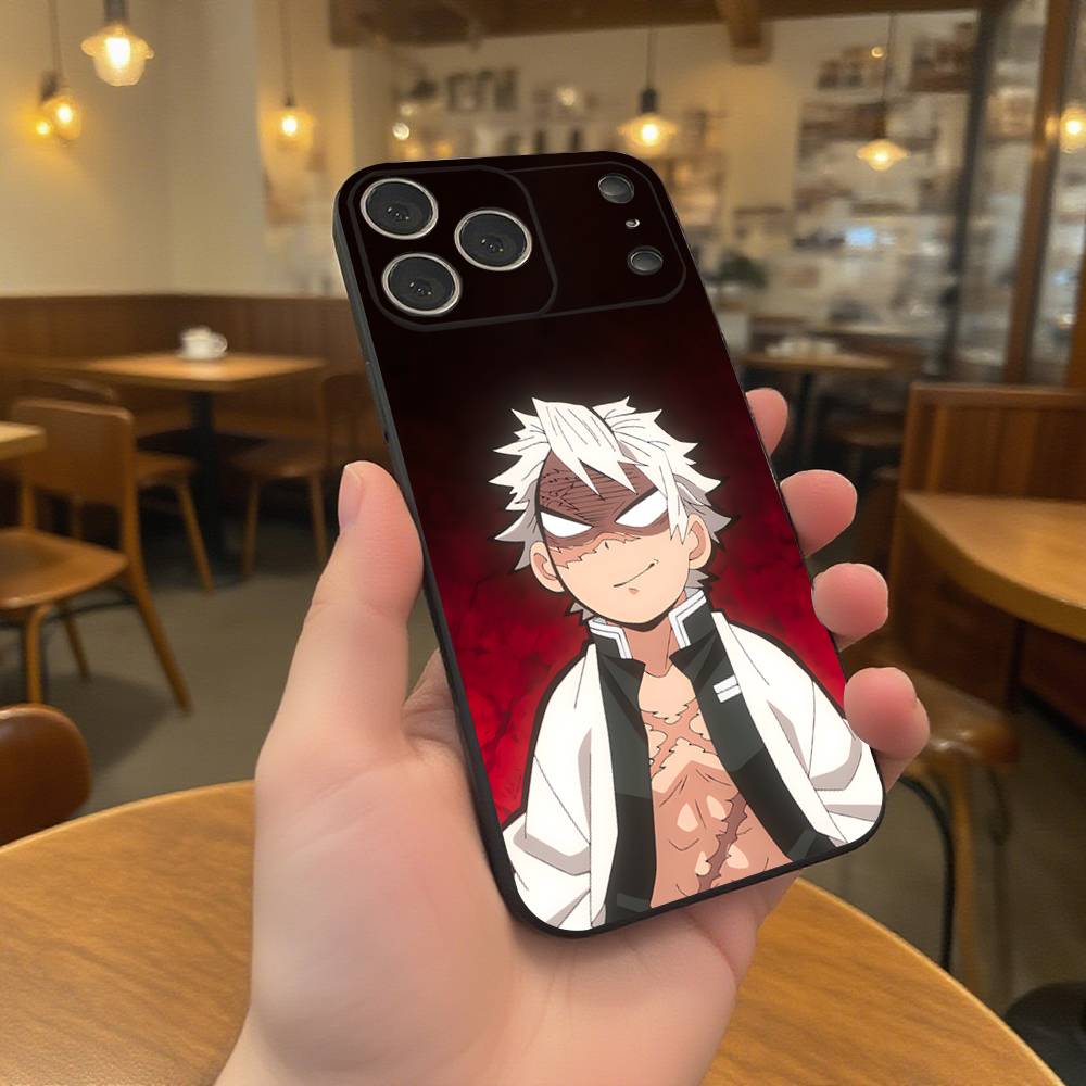 

Shinazugawa Sanemi Phone Case For iPhone 17,16,15,14,13,12,11,Pro,XS,Max,XR,Plus,E,SE4,Mini Black Soft Cover iPhone16promax