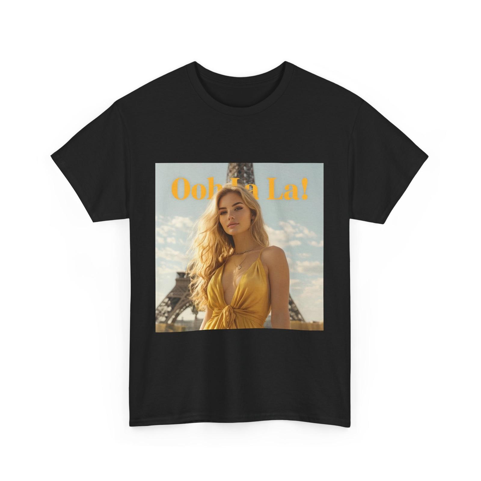 Chic Cotton Tee with Ooh La La! Design, Casual Fashion Summer Vibes Paris Love 2XL
