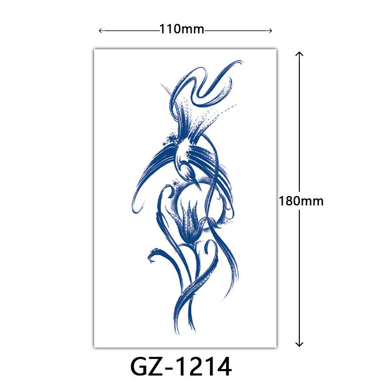 Herbal Tattoo Stickers, Juice Tattoo Stickers, Semi-Permanent English Letter Tattoo Stickers Tattoo