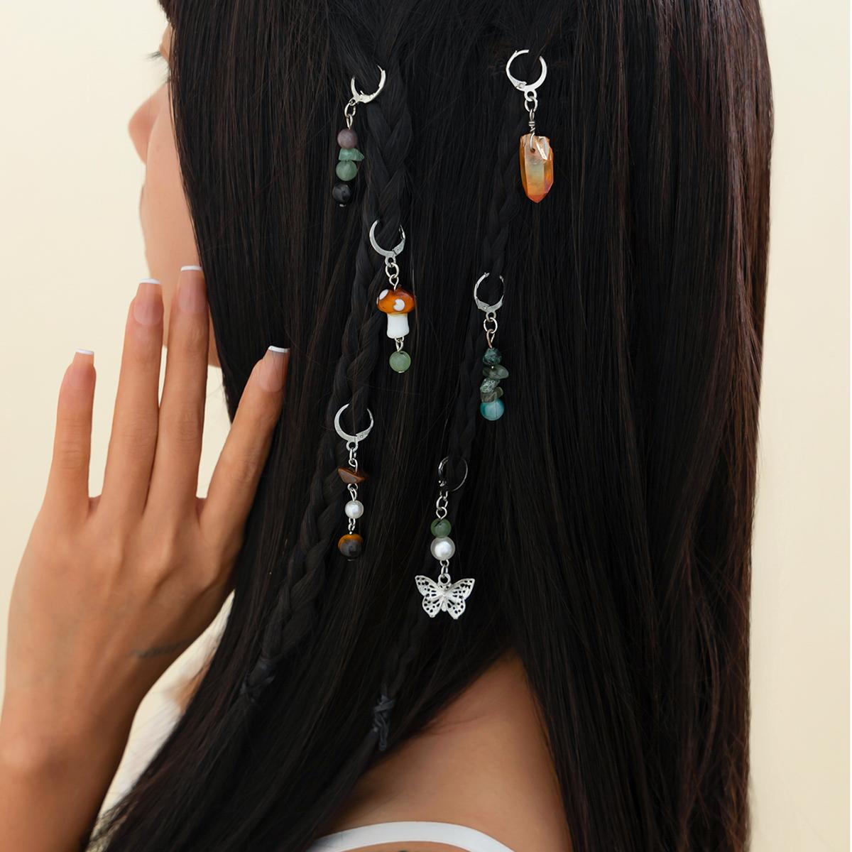 

Ingemark 6 Styles Exquisite Metal Butterfly Pendant Hair Accessory Women Retro Irregular Colorful Crystal Hair Clip New Jewelry