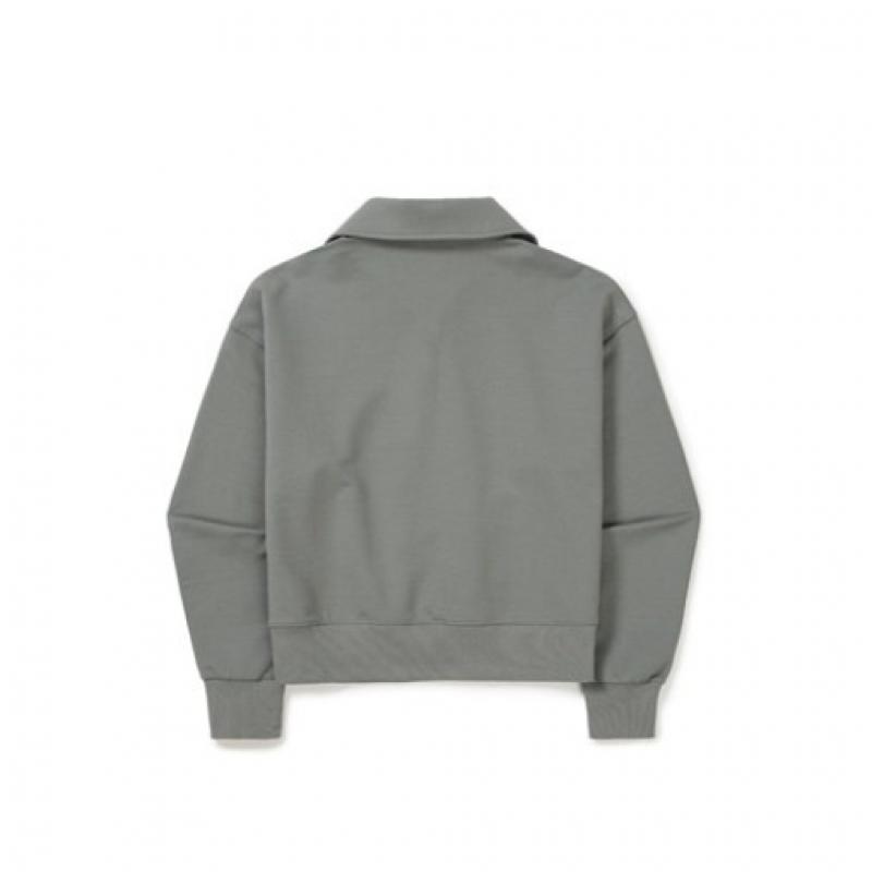 Snow Peak Women S Land Half Zip Semi Crop SweatShirt S24Swfzt51