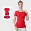 LU3.0 Women's Quick-Dry Short Sleeve Yoga Top for Fitness and Running