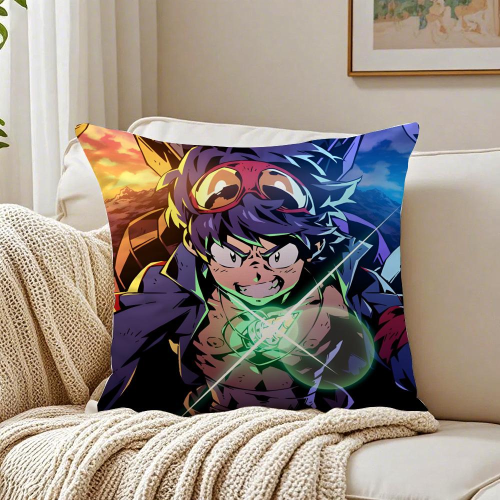 M-Mecha Anime Gurren Lagann Cushion Cover Pillowcase Anti-Dustmite Living Room Sofa Decor Cushion Room