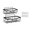 Bathroom Storage Shelf Modern Wall Mounted Shower for Kitchen Washbasin Dorm 2 Piece