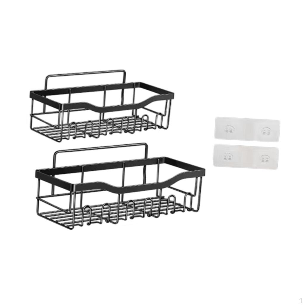 Bathroom Storage Shelf Modern Wall Mounted Shower for Kitchen Washbasin Dorm 2 Piece