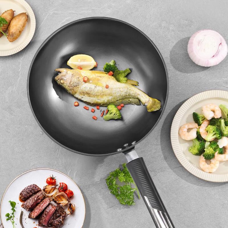 Kambach Yuechu 32cm Wrought Iron Stir-fry Wok