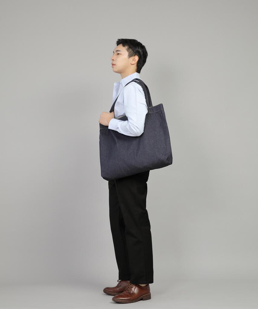 Saintcrew Porter Big Shoulder Bag Pbs-139 Denim Indigo Brs