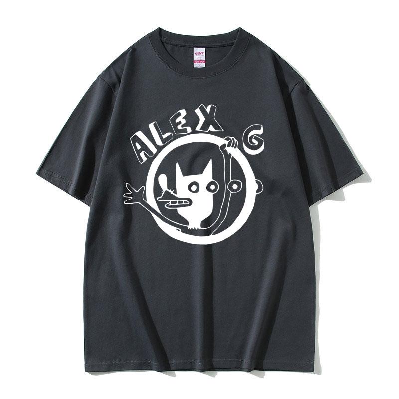 2025 Summer Singer Alex G Graphic Tshirt Men Women Fashion Cartoon Summer T-shirts Men's Casual 100% Pure Cotton Printed T-shirt