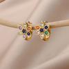 Stainless Steel Star Earings For Women 2024 Trend New In Luxury Gold Color Hoop Earrings Ear Jewelry Gift Pendientes Mujer