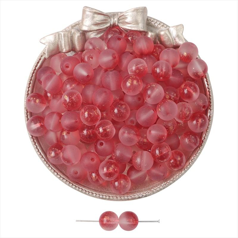 Gold Foil Effect Glass Crystal Beads 8mm Round Spacers for DIY Jewelry 50 Pcs Multi-Colors