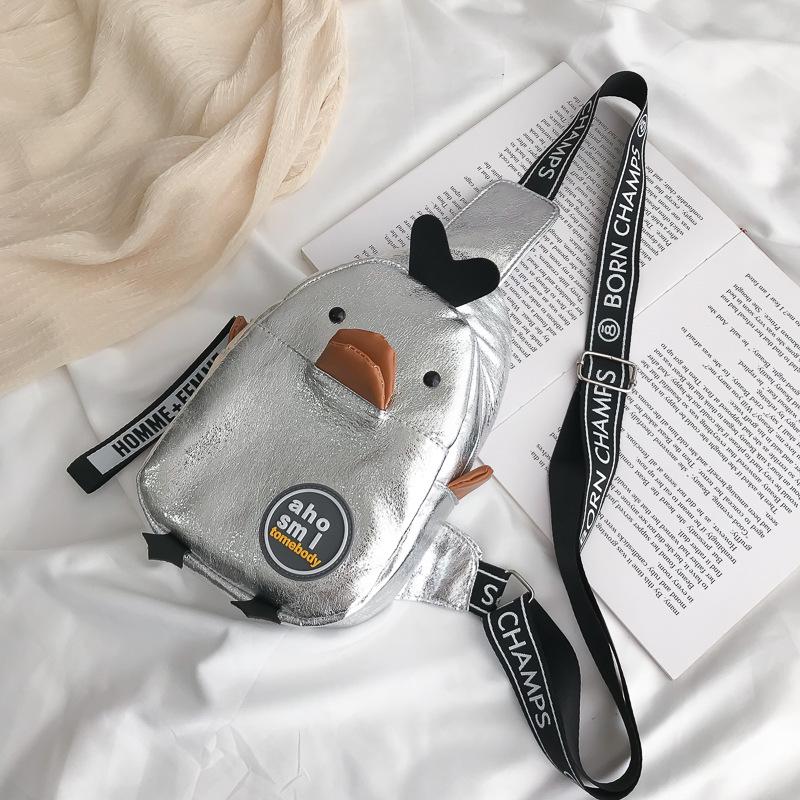 

SCIONE Net красная маленькая сумка женская летняя милая сумка-мессенджер с героями мультфильмов для девочек дикая сумка на плечо женская нагрудная сумка 15cm*7cm*15cm серебряный