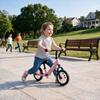11.2" Balance Bike for 2-5 Years, Toddler Bike with Lighting Wheels, Adjustable Seat & Handlebar, 360 Degrees Steering, Pink
