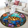 Cartoon Print Round Area Rug,Carpet Rug for Living Room Bedroom Sofa Playroom Decor,Non-slip Floor Mat