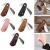 Lederschuhanzieher mit Etui, Universeller Schuhanzieher für Damen und Herren, Mini Tragbares Clip-On Design