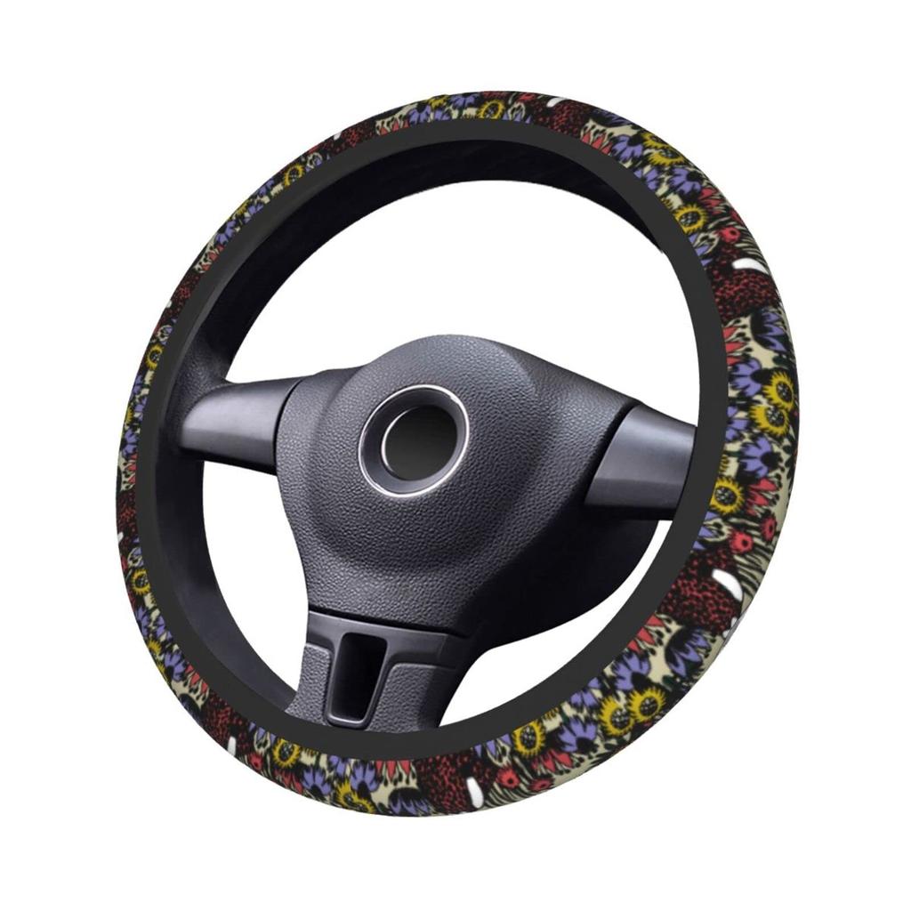 Moomin Car Steering Wheel Cover for Kei and Standard Comfortable To the Luxury Interior Suitable for All 38cm Cars, Stylish, Non-Slip,