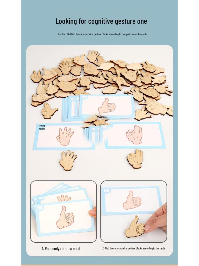 Montessori Wooden Building Blocks for Kids' Finger Skill and Brain Development