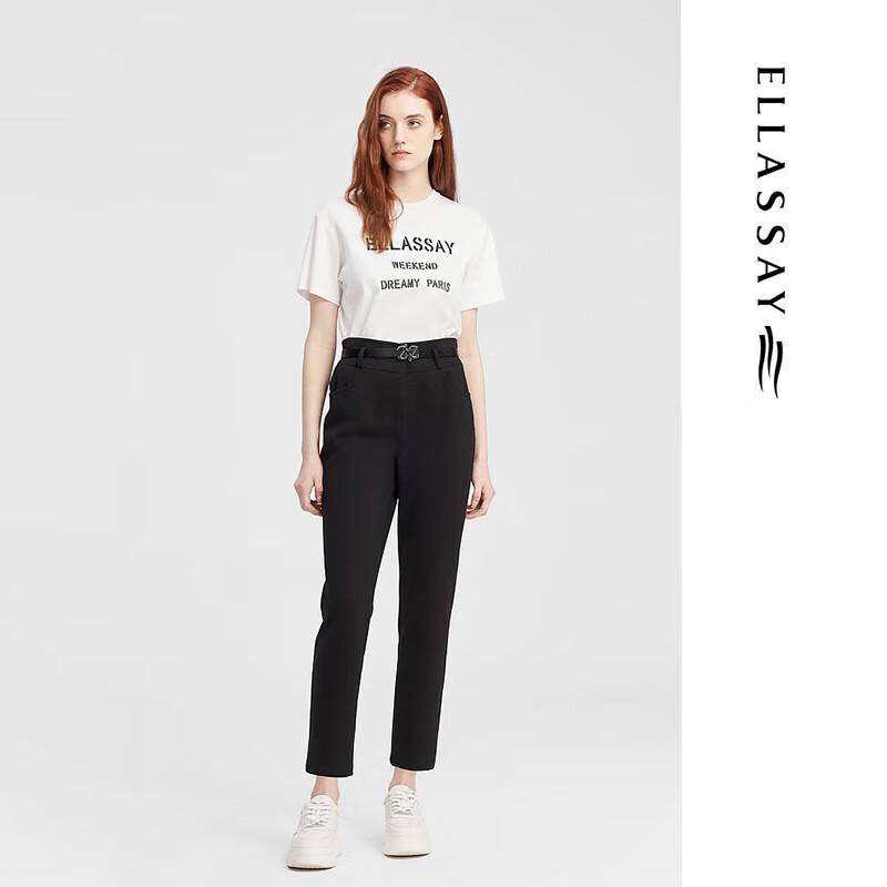 ELLASSAY Women's Cotton-Blend Straight-Leg Commuter Pants