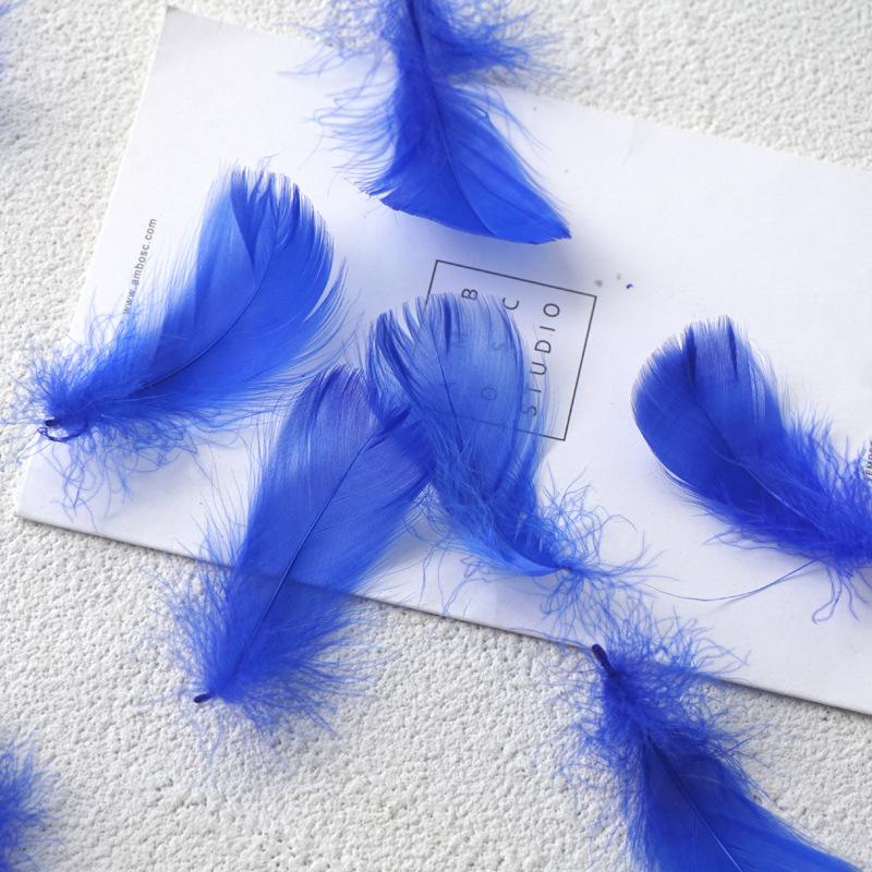 50Pcs Macaron Color Small Feathers 5-8Cm Goose Feather Small Floating Bobo Ball Balloon Filling Decorative Material
