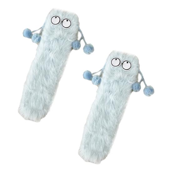 

1 Pair Women Imitation Mink Fleece Socks Ultra Warm Big Eyes 3D Cartoon Socks