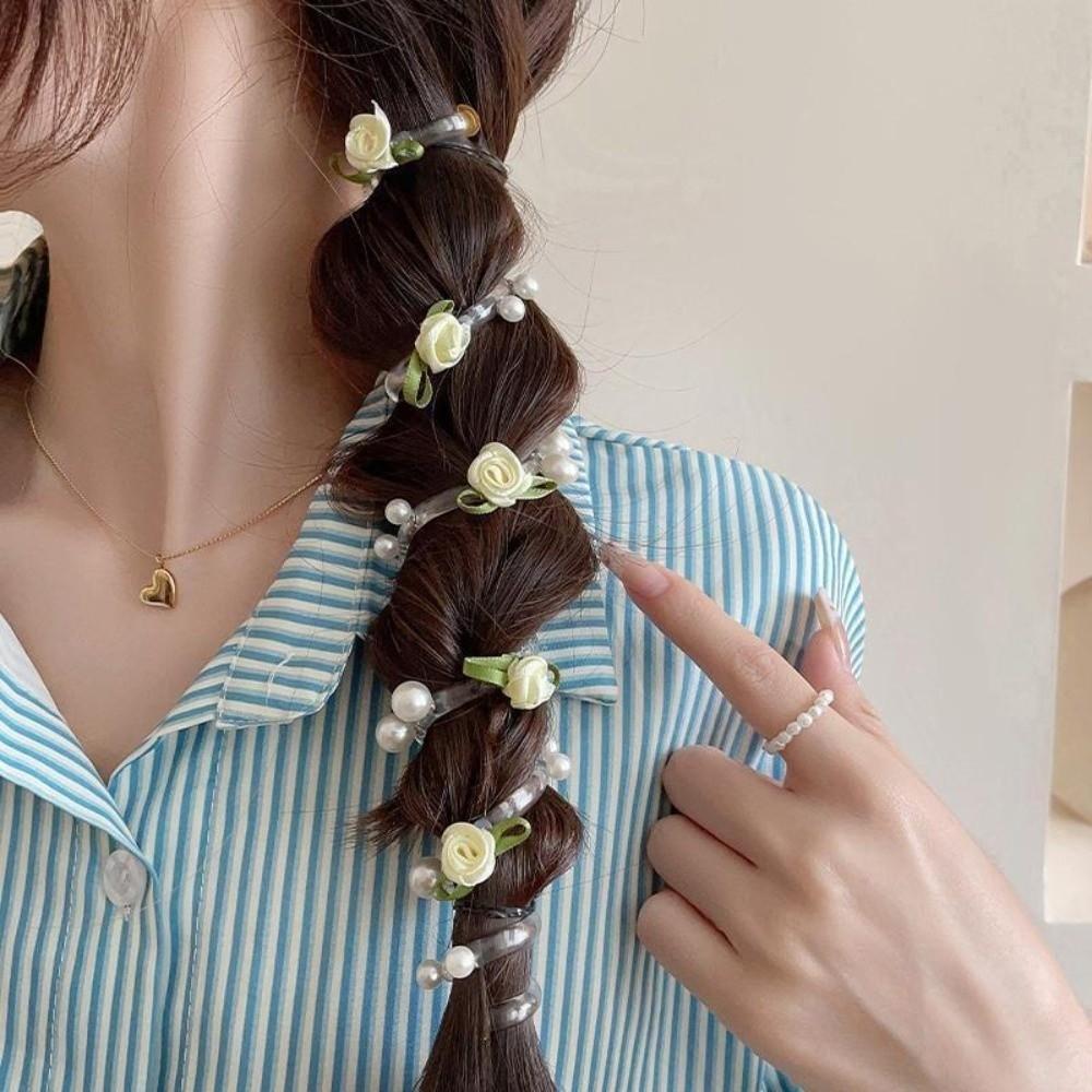 Charmantes Telefonkabel Haargummi Hohe Elastizität Pferdeschwanz Zopf Haarseil Täglich