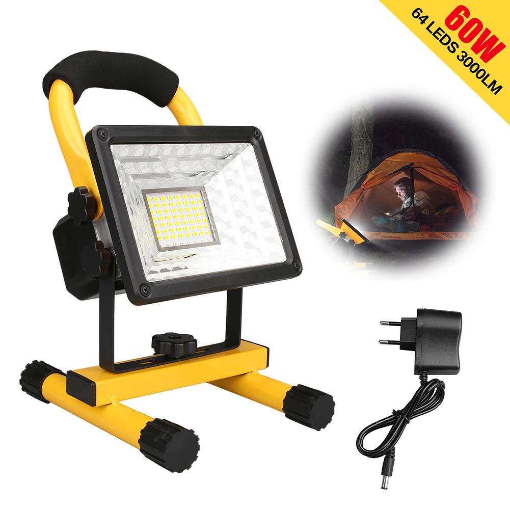30W LED Portable Rechargeable Floodlight Waterproof Spotlight Battery Powered Searchlight Outdoor Work Lamp Camping Lantern