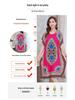 Summer Cotton Silk Loose Fit Mid-Length Bat Sleeve Dress for Women - Plus Size, Belly Covering, Slimming Beach Dress for Moms