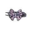Korean Elegant Rhinestone Bow Hair Clip - Three-Tooth Duckbill for Updos