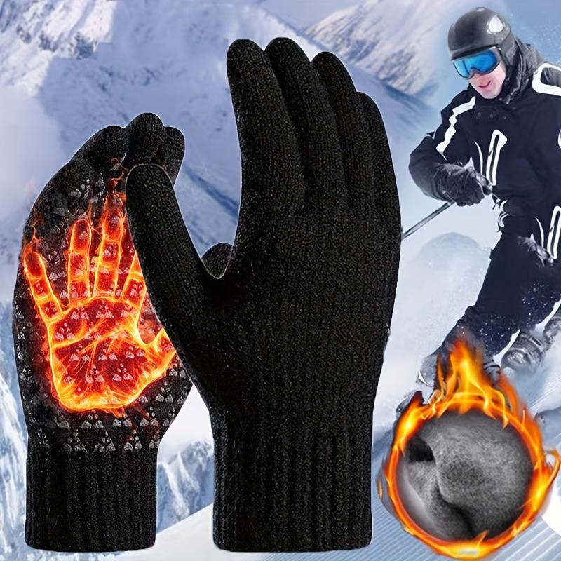 WarmthPlus Thermal Gloves - Outdoor Recreation Hiking & Outdoor Recreation Clothing - Lightweight, Five-Fingered, Fur Lined, Knitted Gloves