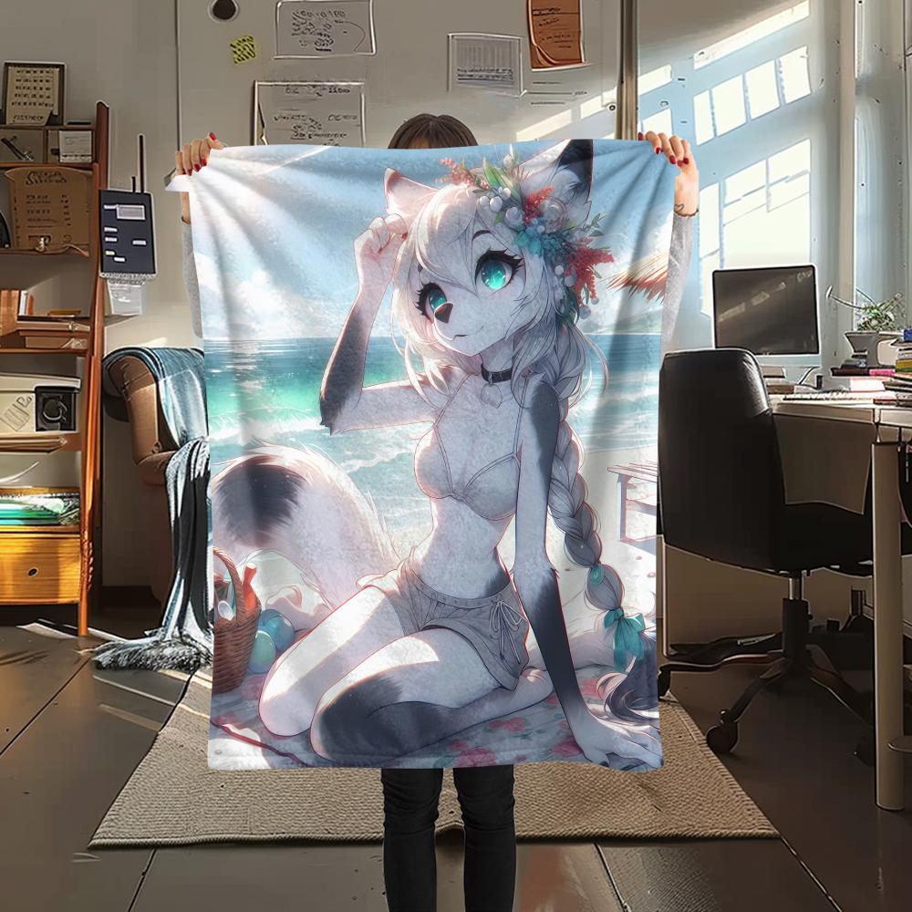 1 Manta de Franela con Estampado de Dibujos Animados, Alta Calidad, Cómoda para Todas las Estaciones, Decoración del Hogar, Calidez y Confort, Perfecta para Regalo de Navidad o Cumpleaños